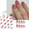 Summer Rose Red Wearable Nail Polish Ballet Nails Gradient Clear Nails