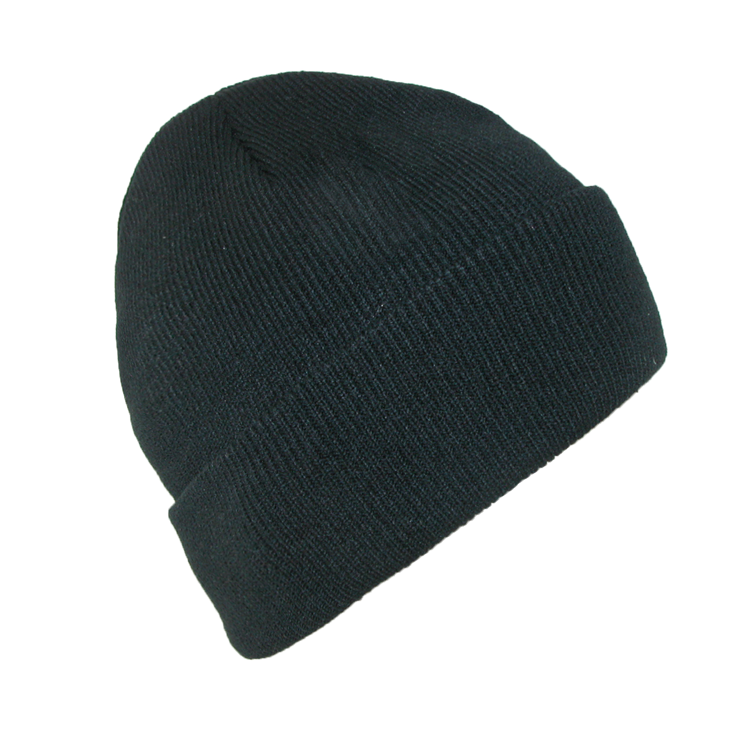 Black Winter Stocking Knit Cuff Cap 