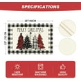 thumbnail image 6 of mubwai Waterclor Buffalo Plaid Christmas Trees Placemats Set of 6, 12x18 Inch Winter Table Mats for Outdoor Home Party Kitchen Dining Decor, 6 of 6