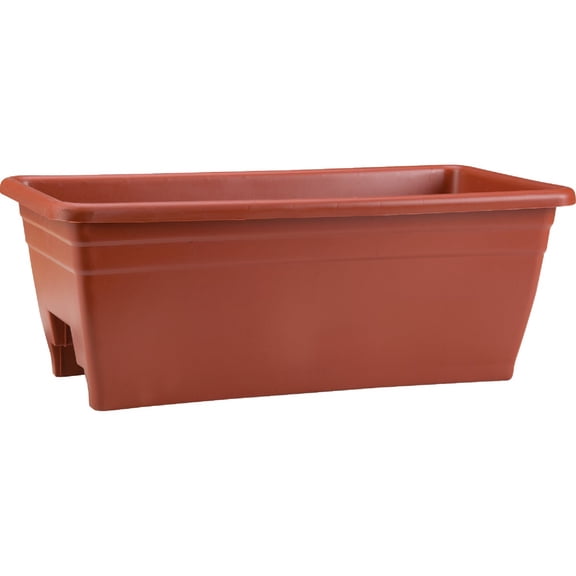 HC Companies Myers Terra Cotta Deck Rail Planter - Pack of 4