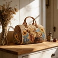 thumbnail image 5 of TONGYIJIA Quilted Tote Bag, Highland Cow Print Shopper, Large Capacity Travel Handbag, Patchwork Carryall Purse for Market Shopping Weekend Getaway, 5 of 7