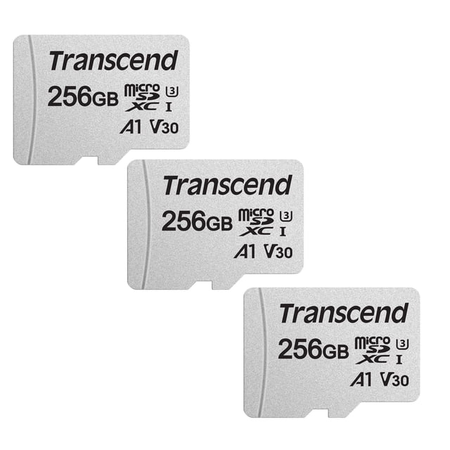 Tarjeta de memoria Transcend 300S microSDXC 256GB con adaptador SD x3