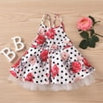 thumbnail image 2 of 2DXuixsh Girls Size 8 Dress Clothes Floral Dot Kids Girls Baby Princess Toddler Suspenders Dress Girls Dress&Skirt Girl Clothes 2T-3T Cotton Blend White 110, 2 of 9