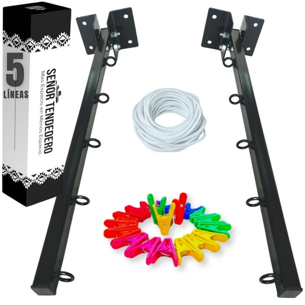 Tendedero para Ropa; Colgador de Ropa; Tendederos retractiles Exteriores; ; Tendedero Plegable para Ropa Pared (Extra Grande)