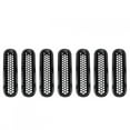 thumbnail image 1 of Rejilla de malla para parachoques delantero de coche, color negro, 7 Uds., compatible con Jeep Wrangler JK 2007-2017 Jadeshay A, 1 of 8
