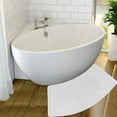 thumbnail image 2 of Curved Bath Mat for Quadrant Shower, Ultra Water Absorbent Microfiber, Super Soft Shaggy Fluffy Non-Slip Bath Rug, Fits Corners Round Showers, Semi Circular Bathroom Decoration, 2 of 5