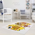 thumbnail image 2 of Ladole Rugs Colorful Elephant Cartoon Yellow In Out door Play Rug Mat Carpet for Kids Children Baby Little Girl Boy Bed room Small Large Long Non Slip Size 3x5. 4x6, 5 x 8, 7 x 10, 9 by 12 11 feet ft, 2 of 4