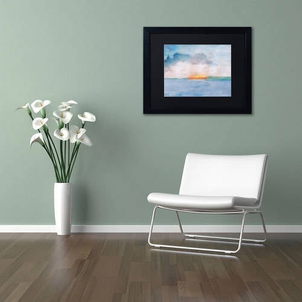 Trademark Fine Art "Sunset" Canvas Art by Lisa Powell Braun, Black Matte, Black Frame