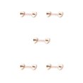 thumbnail image 2 of Qarigey Anillo para pezones con barra, adorno de pecho para chicas jóvenes, accesorios de joyería en forma de corazón, decoración corporal Oro rosa Muérdeme 5piezas, 2 of 6