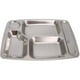 thumbnail image 1 of Plato cinco en uno de acero inoxidable, bandeja dividida para cena, recipiente para almuerzo, plato de comida, ideal para acampar, almuerzo para niños, cena o uso diario, 1 of 7