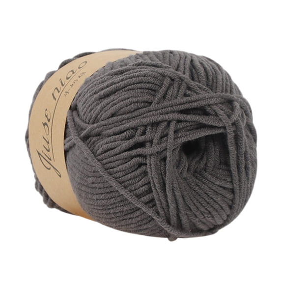 Cosmug Milk Cotton Yarn Soft Baby Wool Hand Knitting Scarf Sweater Hat Diy Crochet Crafts Crocheting Supplies Worsted Weight Thread Needlework Yarn Weaving Material 1X Ball of Yarn