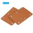 thumbnail image 3 of Luggage Handle Wrap, 2 Pack PU Handbag Grip Cover Identifier with Clasp for Suitcase, Orange, 3 of 5