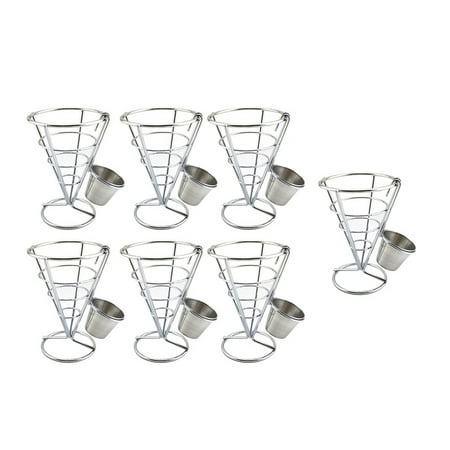 

French Fries Basket Single Head French Fries Rack 7 Pieces of French Fries Cups Fried Chicken Cooked Food Display Stand