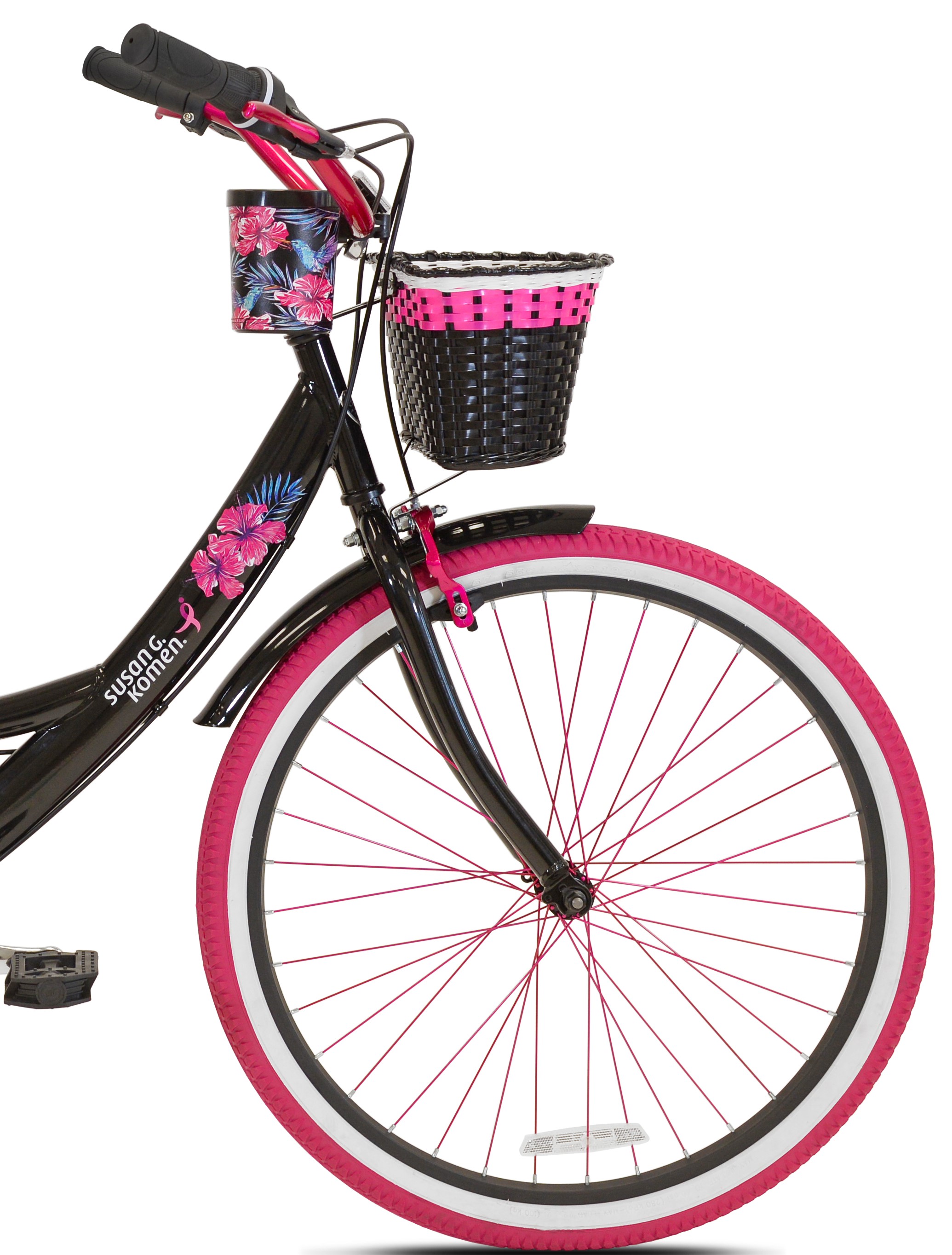 Susan G Komen 26" Women's Cruiser Bike, Black/Pink - image 3 of 10