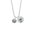 thumbnail image 2 of Delight Jewelry Silvertone Volleyball - ''Spike It'' Silvertone Script Initial Disc - F - Charm Necklace, 20"+3", 2 of 4