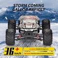 thumbnail image 4 of Coche De Control Remoto Todoterreno De Alta Velocidad Impermeable 36 + Km/H Rc Coche Con Baterías Recargables Para Niños 1:16 2,4 Ghz 4Wd Moyic EL018121-02, 4 of 5