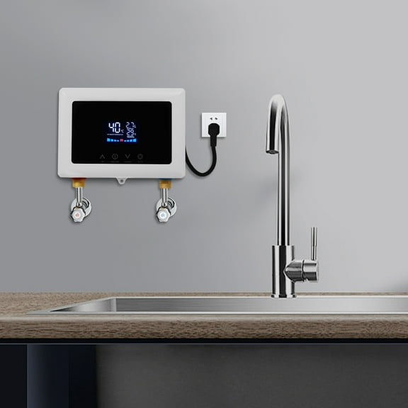 110V 3000W Tankless Electric Water Heater with LED Display, Shower Water Heater On Demand, Instant Hot Water Heater with Remote Control and Touch Screen Control