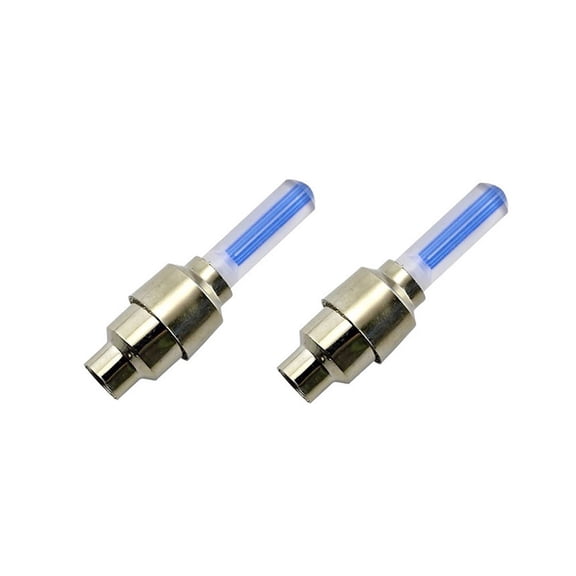 LED Wheel Valve Cap Lights for Bikes & Cars, Flashing Tire Light for Enhanced Night Visibility, Easy to Install, Battery Operated Blue