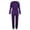 Purple, variant on Two-Piece Pants Sets Suit, Women Two-Piece Casual Pants Sets Long Sleeve Round Neck Homewear Sports Suit