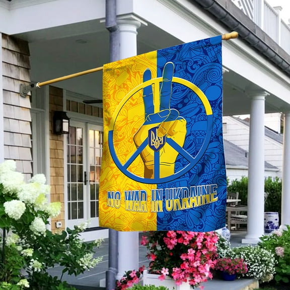 Flagwix Ukrainian Hippie. I Stand With Ukraine. Save Ukraine. Peace Hippie. Pray For Ukraine. Ukrainian Flag NNT432F Ukraine Flags, Indoor Outdoor Decoration - House Flag (29.5" x 39.5")