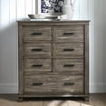 thumbnail image 3 of A-America Glacier Point 7 Drawer Solid Wood Tall Chest in Gray Stone, 3 of 3