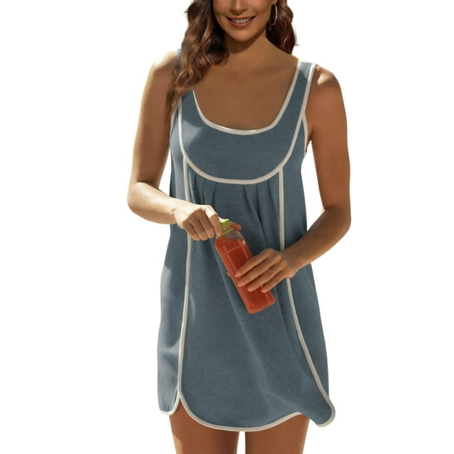 Vestido Athlisan Summer Athletic sin mangas para mujer azul/gris