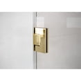 thumbnail image 3 of Glass Warehouse  78" x 61-5" Frameless Towel Bar Shower Door - Wall Hinge Polished Brass Brass Finish, 3 of 5