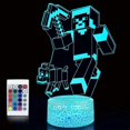 thumbnail image 1 of SBSG Minecra_ft Night Lights for Kids 3D Illusion lamp16 Colors Changing with Remote, Kids Bedroom Bedside Decor Lights as Christmas Birthday Gifts fo, 1 of 5