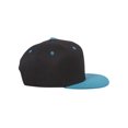 thumbnail image 3 of Top Headwear Polyester Two-Tone Flat Bill Snapback - Black/Turqouise, 3 of 5
