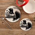 thumbnail image 2 of SKYSONIC Wash Painting Panda Pot Holders Trivets, 2 Pcs Heat Resistant Trivets,Cute Animal Summer Cotton Thread Weave Mats for Hot Pads Pans Pot Bowl Teapot for Kitchen Decor, 2 of 7