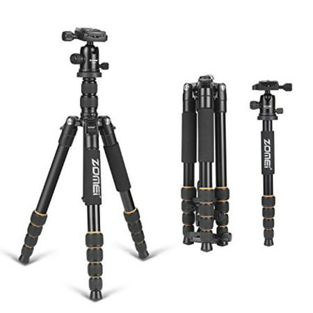 ZOMEI F678 Aluminum PortHle Tripod with Ball Head Heavy Duty Lightweight Professional Compact Travel for Nikon Canon Sony All DSLR and Digital