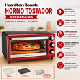 thumbnail image 3 of Horno Tostador Electrico Hamilton Beach 4 Rebanadas y Pizza 23 cm con Temporizador y Apagado Automático 1100W, 3 of 9