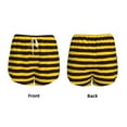 thumbnail image 4 of Disketp Bee Stripe Print Women's Shorts Workout Shorts for Athletic Gym Running Shorts with Phone Pockets Medium, 4 of 8