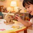 thumbnail image 5 of Easy Playhouse: Wood Building Toy Kit - DIY 3 Vehicle Projects: Helicopter, Truck & Excavator, 12 Paint Colors & 2 Brushes, Arts & Craft Set, Kids 8+, 5 of 8