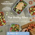 thumbnail image 3 of Bentgo Prep - 20-Piece 1-Compartment Reusable Meal Prep Containers with Lids, PFAS & BPA Free Materials, Durable, Microwave, Freezer, & Dishwasher Safe To Go Food Storage (Periwinkle), 3 of 8