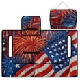 thumbnail image 5 of Whosucclay USA Flag Firework Pattern Golf Cart Accessories, 4 Pockets Golf Cart Seat Towel for Club Cars EZGO Yamaha, Travel-friendly 51.18 x 30.3 inches, 5 of 9