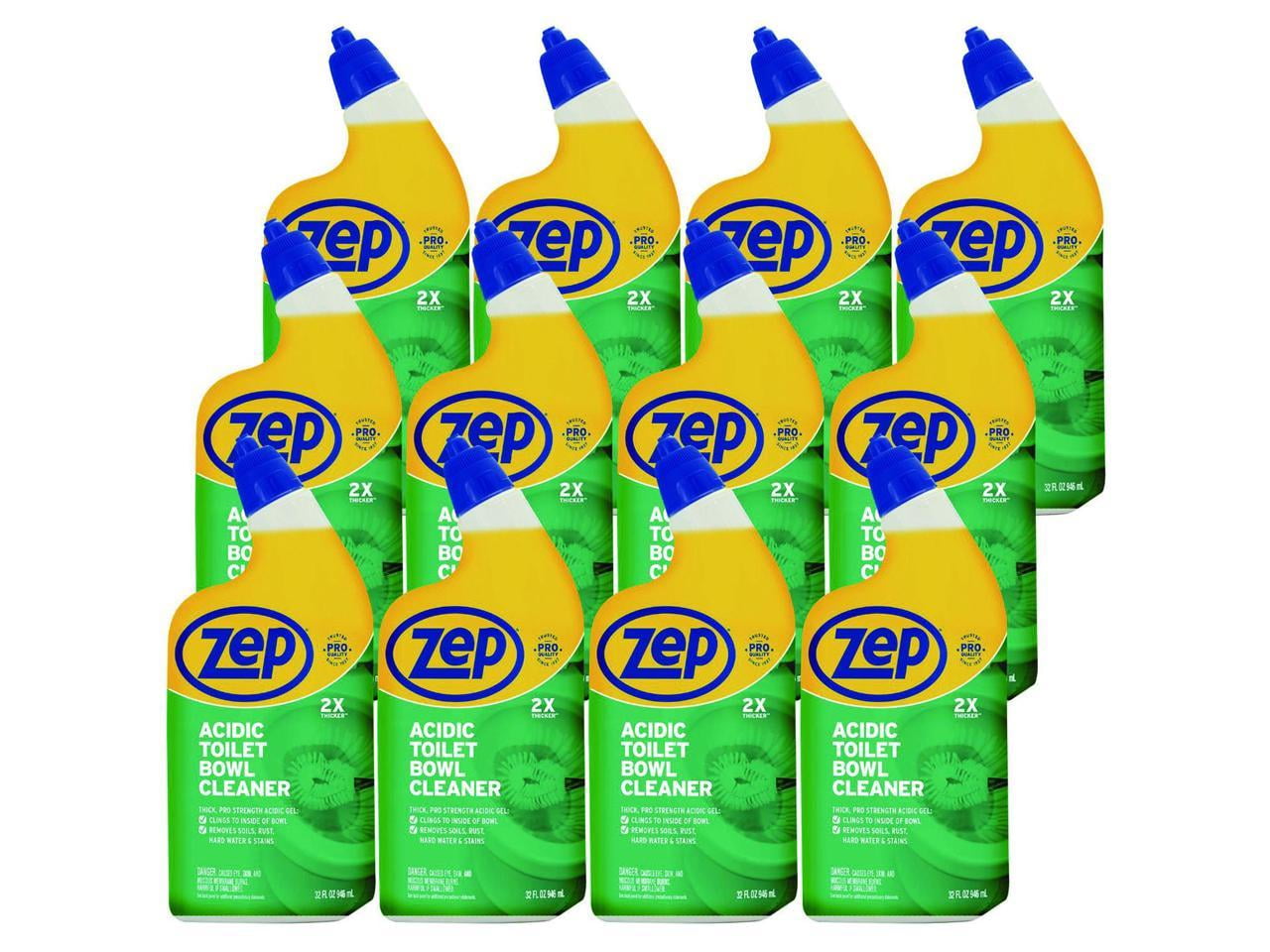 Zep Acidic Toilet Bowl Cleaner 32 oz Clings to Remove Stains