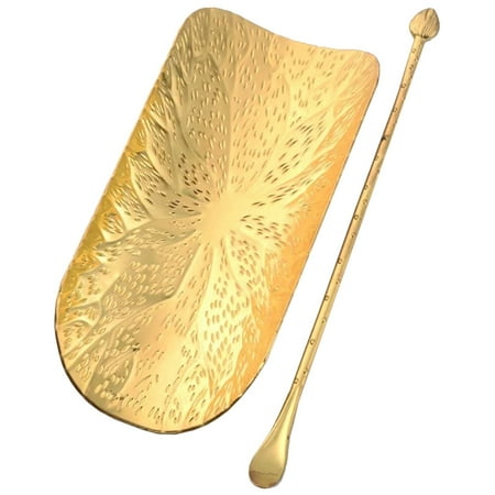 

Tea scoop 1 Set Tea Leaf Scoop Storage Dish Alloy Tea Leaf Storage Holder Tea Accessories