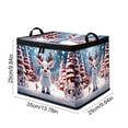 thumbnail image 3 of Christmas Foldable Storage Box, Holiday Ornament Clothes Storage Bin with Lid Handles, Large Capacity Decorative Christmas Organizer, Home Storage Gift, 3 of 6