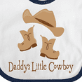 thumbnail image 4 of Inktastic Daddy's Little Cowboy Boys Baby Bib, 4 of 4
