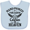 thumbnail image 3 of Inktastic Handpicked for Earth by My Cousin in Heaven with Angel Wings Boys or Girls Baby Bib, 3 of 4
