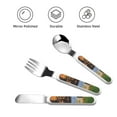 thumbnail image 3 of Gaeub Fall Village Scenery Print 3-Piece Children Knife Spoon Fork Set,Stainless Steel Child Flatware Set,Kids Utensils Set with Case for Lunch Box (Fork Spoon Knife Combo), 3 of 8