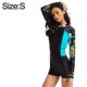 thumbnail image 2 of Traje de surf de una pieza de ángulo plano de manga larga, traje de baño de protección solar para mujer, traje de baño de buceo, 2 of 6