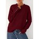 thumbnail image 4 of Suéter PRETTYGARDEN Burdeos Cuello Redondo con Botones XL, 4 of 8