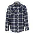 thumbnail image 1 of Burnside - Camisa de franela de manga larga teñida en hilo para hombre, azul marino/gris, L BURNSIDE 8210, 1 of 1