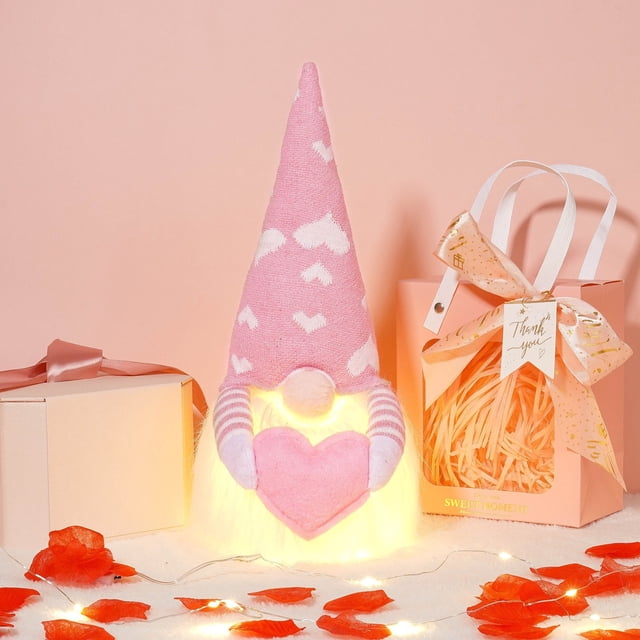 ¡Ofertas relámpago! Regalos de San Valentín para mujeres de Lisbinx. Nueva muñeca sin rostro de San Valentín. Muñeca de amor brillante. Decoración para festivales.