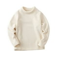 thumbnail image 2 of ZOYOEN Boys Fleece Shirts- Casual Crewneck Warm Long Sleeve Kids Fall Winter Clothes White Size 4, 2 of 5