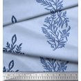 thumbnail image 2 of Soimoi Polyester Crepe Fabric Leaves & Floral Block Print Fabric by Yard 52 Inch Wide, 2 of 3
