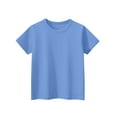 thumbnail image 6 of Xyxonk Girls Short Sleeve Shirts Size 10-12 Light Blue Basic Tween Girls Clothes Kids Crewneck Cute T-Shirts Trendy Fall Outfits Tween Tshirts Light Blue 140, 6 of 6