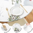 thumbnail image 4 of White Christmas Snowman Pattern Round Fitted Tablecloth with Elastic Edge,Dining Table Cover Waterproof,Outdoor Round Tablecloth for Camping,Dining,Indoor and Outdoor, 4 of 7
